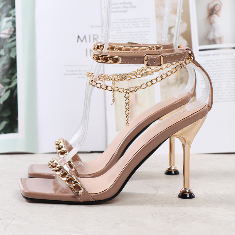 European style sandals high-heeled shoes for women