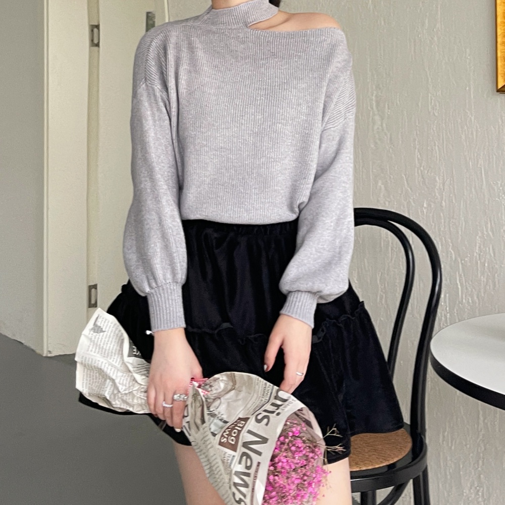 Strapless tops knitted sweater