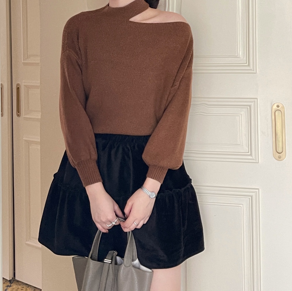 Strapless tops knitted sweater
