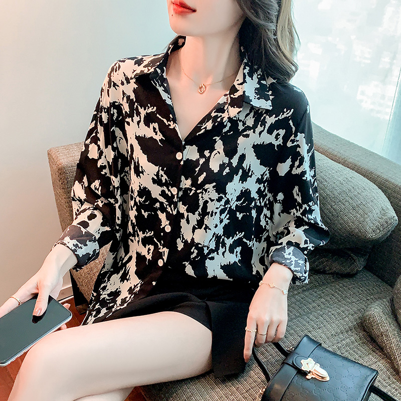 Spring long sleeve shirt all-match tops for women