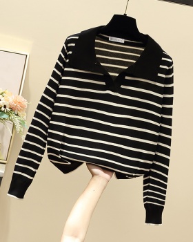 Knitted spring loose fat slim large yard tops for women