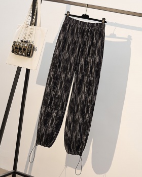 Pleated fashion pants slim Casual wide leg pants for women