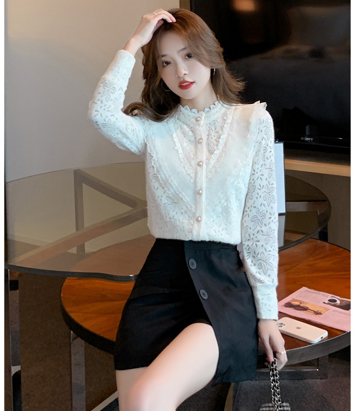 Half high collar tops spring bottoming shirt