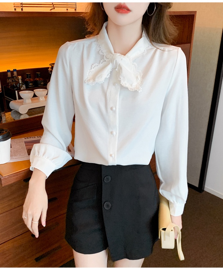 Retro chiffon shirt tender spring tops for women