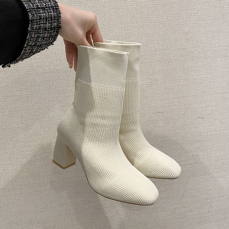 Korean style women's boots middle-heel boots for women
