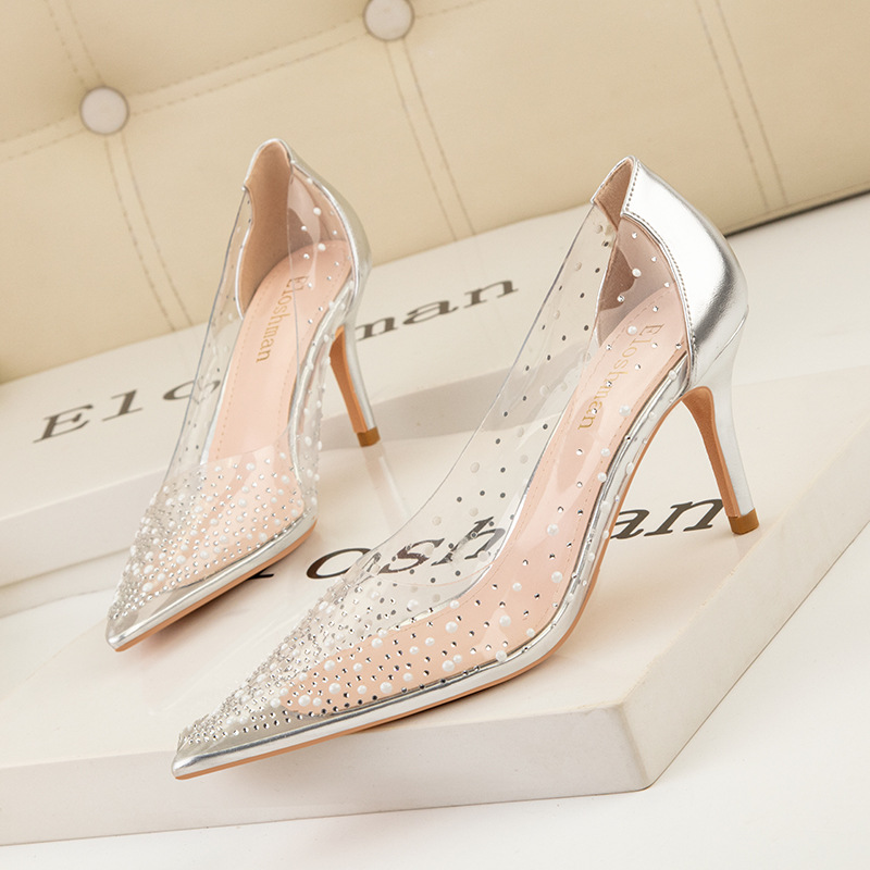 European style  shoes sexy hollow high-heeled shoes