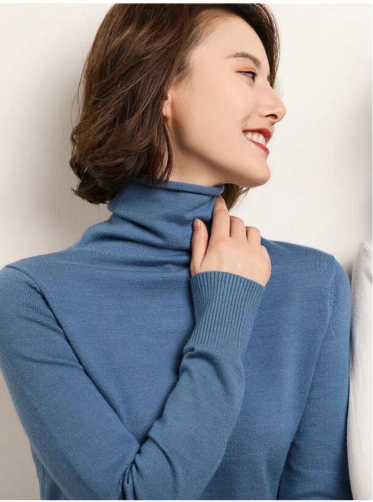 Long sleeve slim bottoming shirt knitted sweater for women