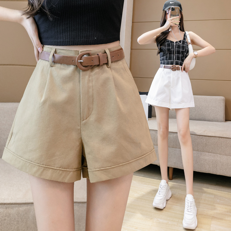 Wears outside high waist pants Casual spring shorts for women