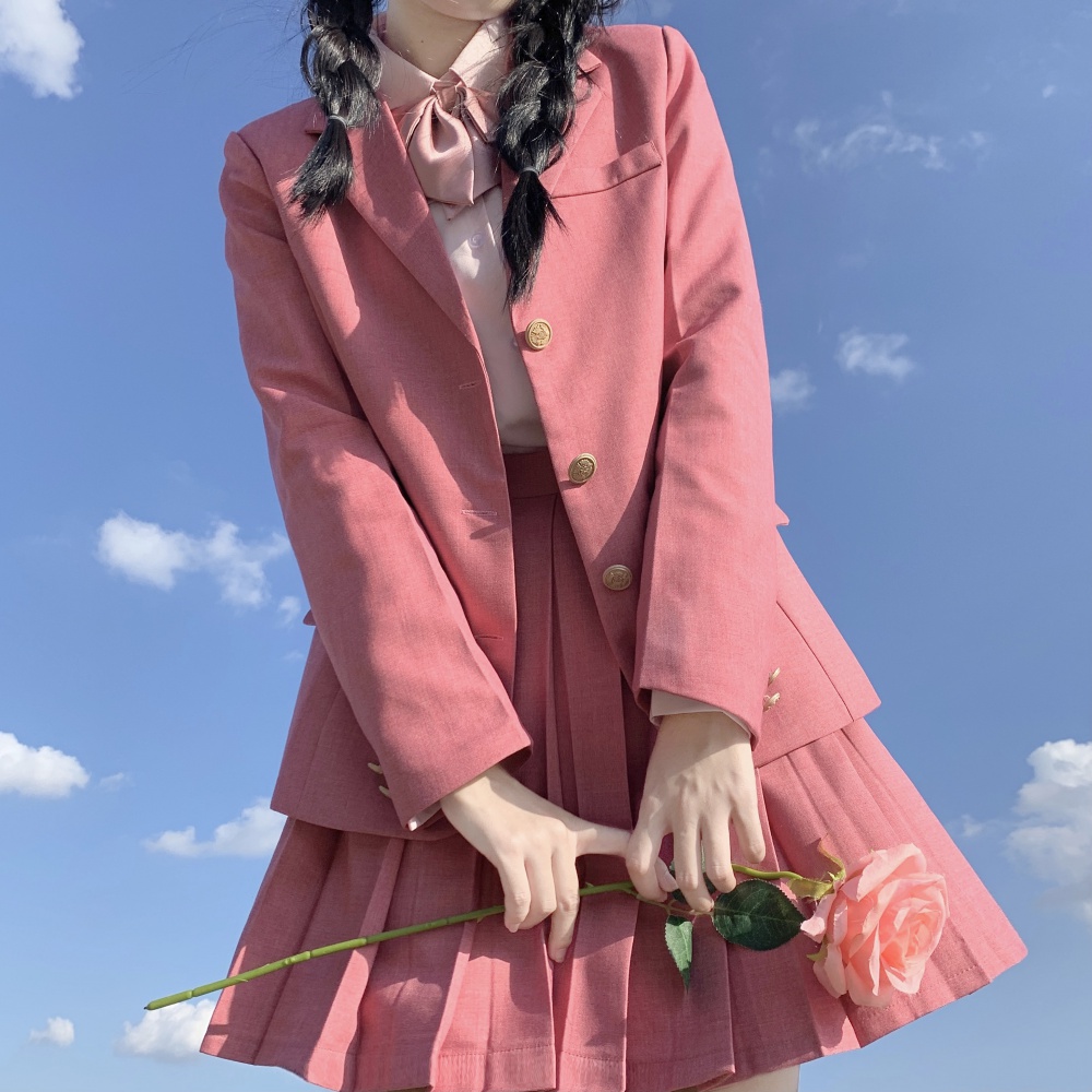 Japanese style business suit coat 3pcs set for women