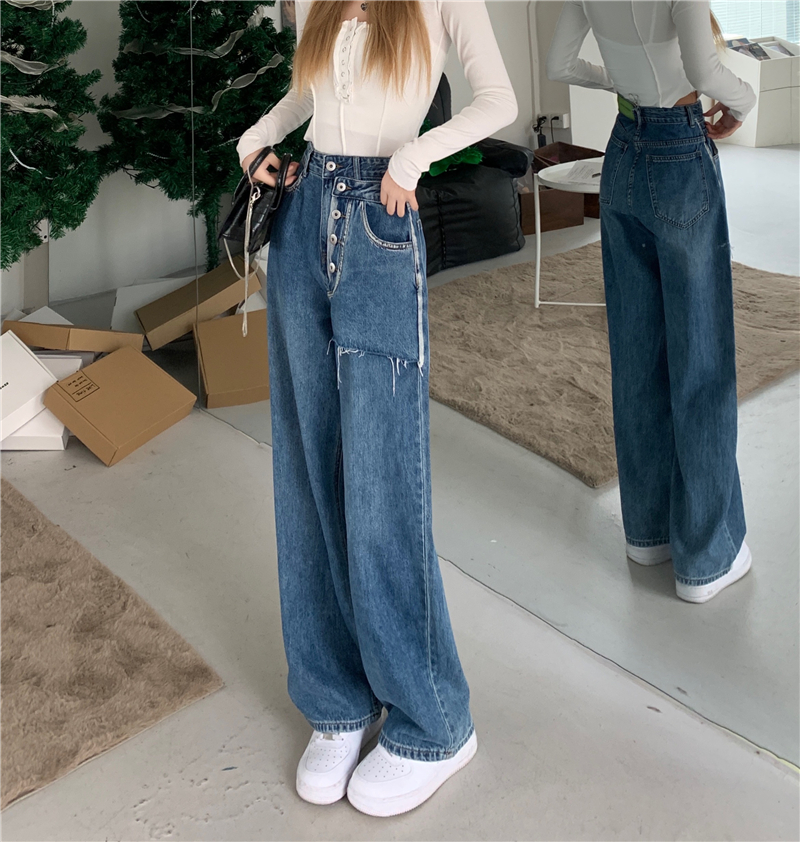 Straight loose jeans Casual all-match long pants