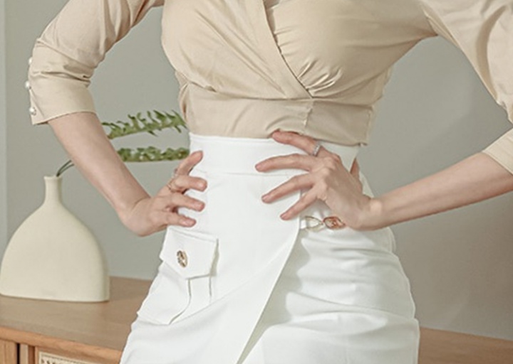 Korean style slim short skirt package hip tops 2pcs set