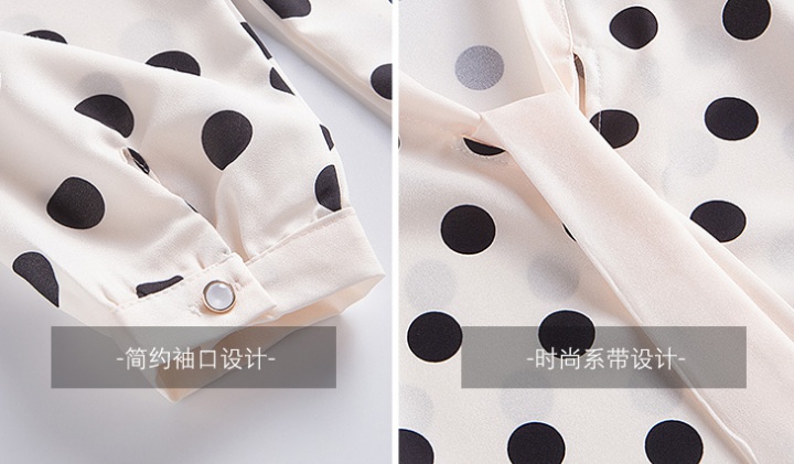 Chiffon bow all-match commuting spring shirt for women