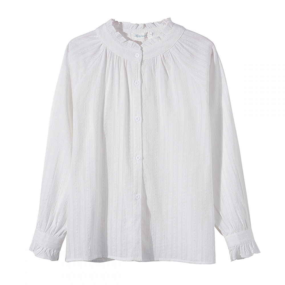 Unique puff sleeve shirt spring tops for women