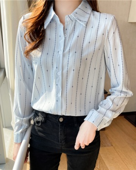 Spring and autumn patterns profession shirt for women