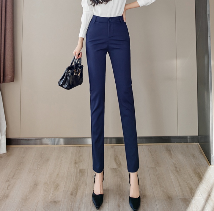 Black pencil pants high waist long pants for women