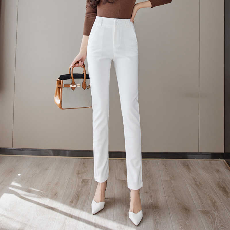 Breasted suit pants profession long pants for women