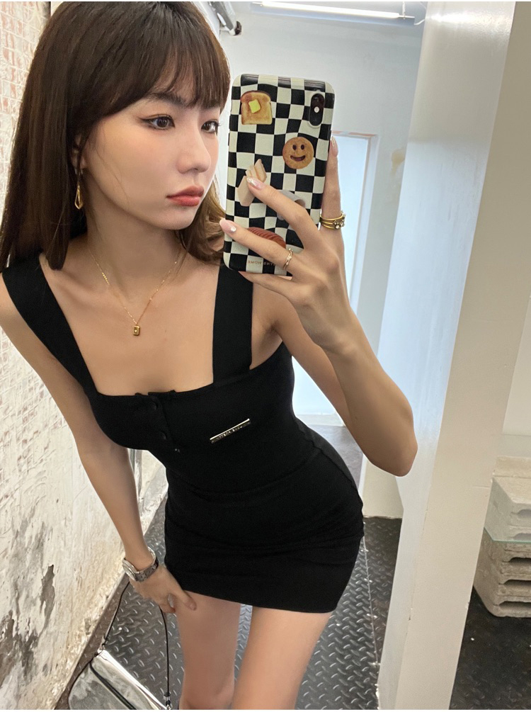 Summer spicegirl slim spring black sexy dress for women