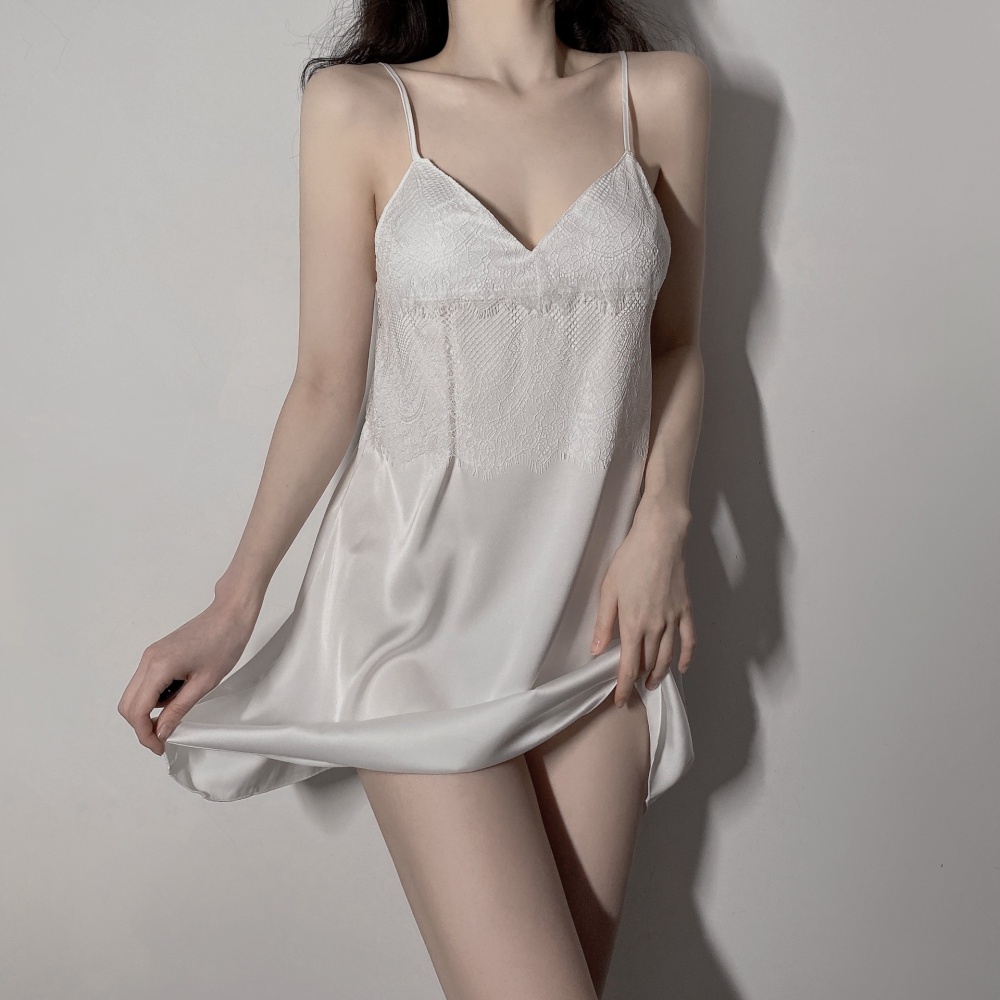 Lace sexy pajamas enticement night dress for women