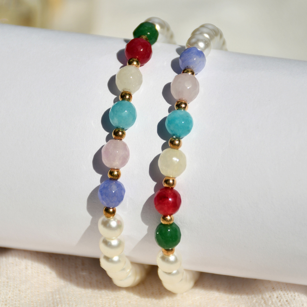 Pearl beads bracelets Bohemian style elasticity accessories