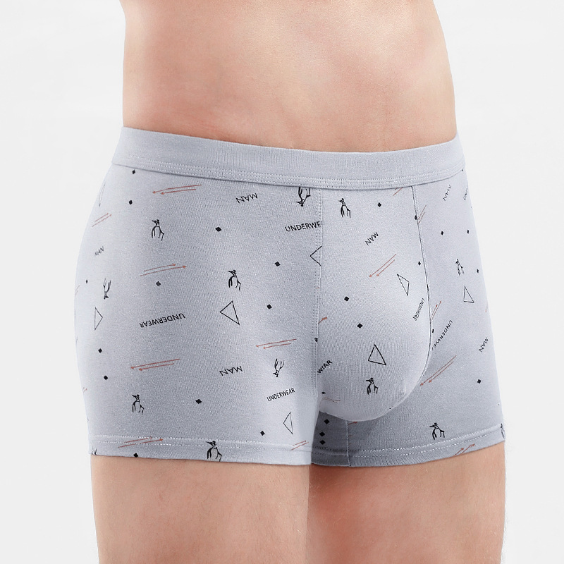 Printing boxers pure cotton briefs
