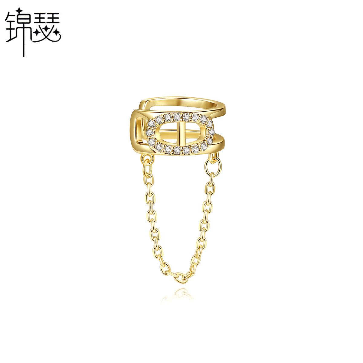 Korean style stud earrings chain earrings for women