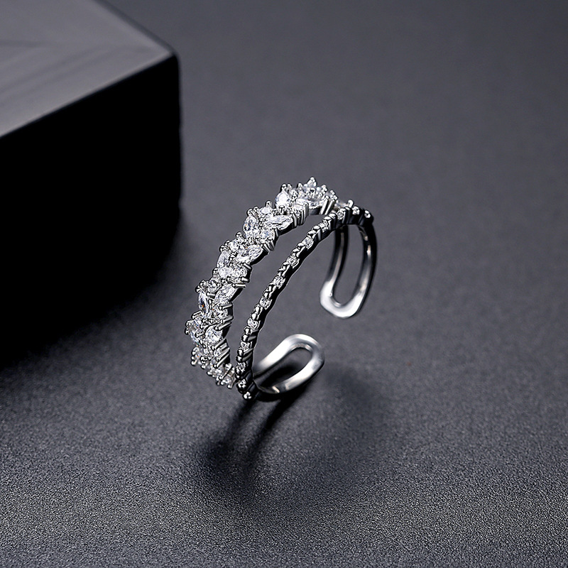Simple opening double Korean style ring