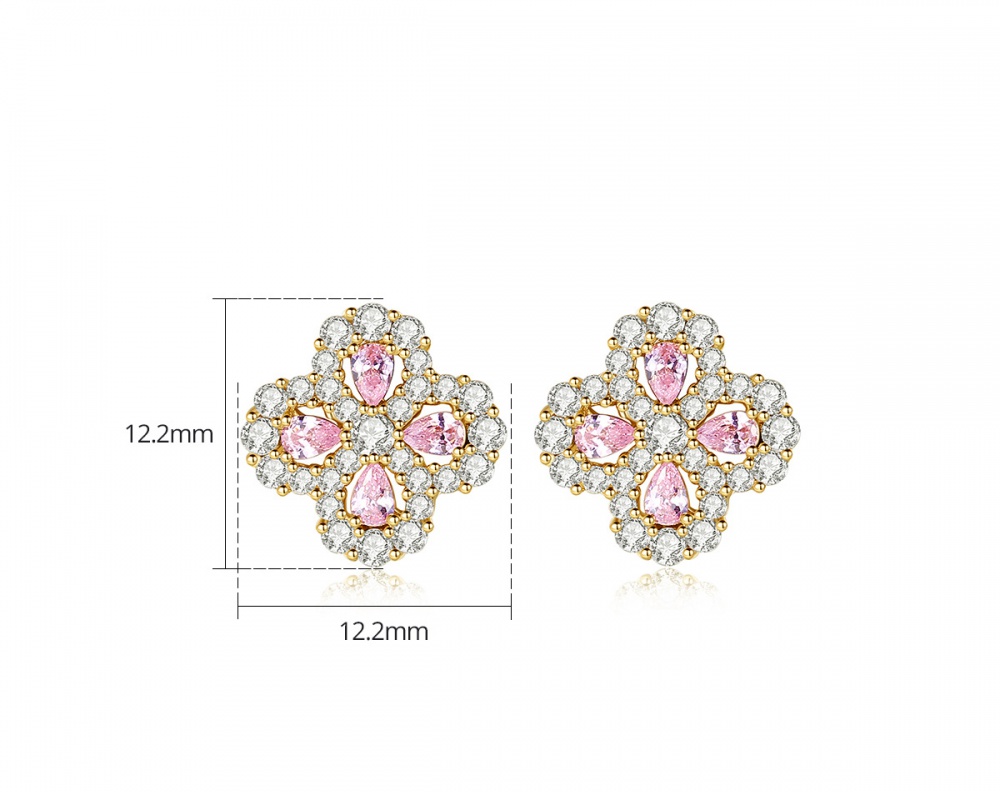Fashion zircon earrings colors stud earrings for women