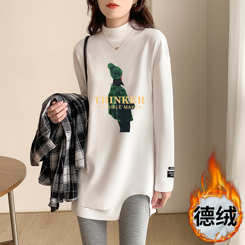 Long sleeve tops Western style bottoming shirt for women