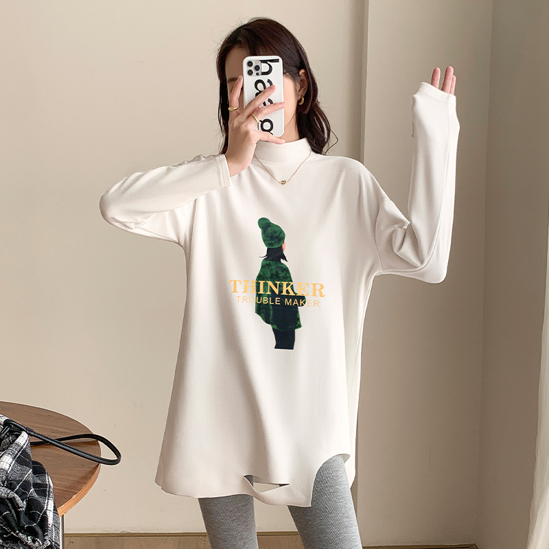 Long sleeve tops Western style bottoming shirt for women
