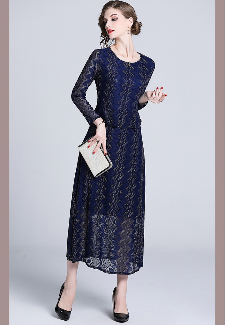 Bottoming slim long lace temperament dress for women