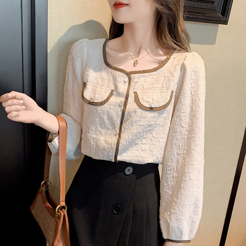 Korean style shirt long sleeve tops for women