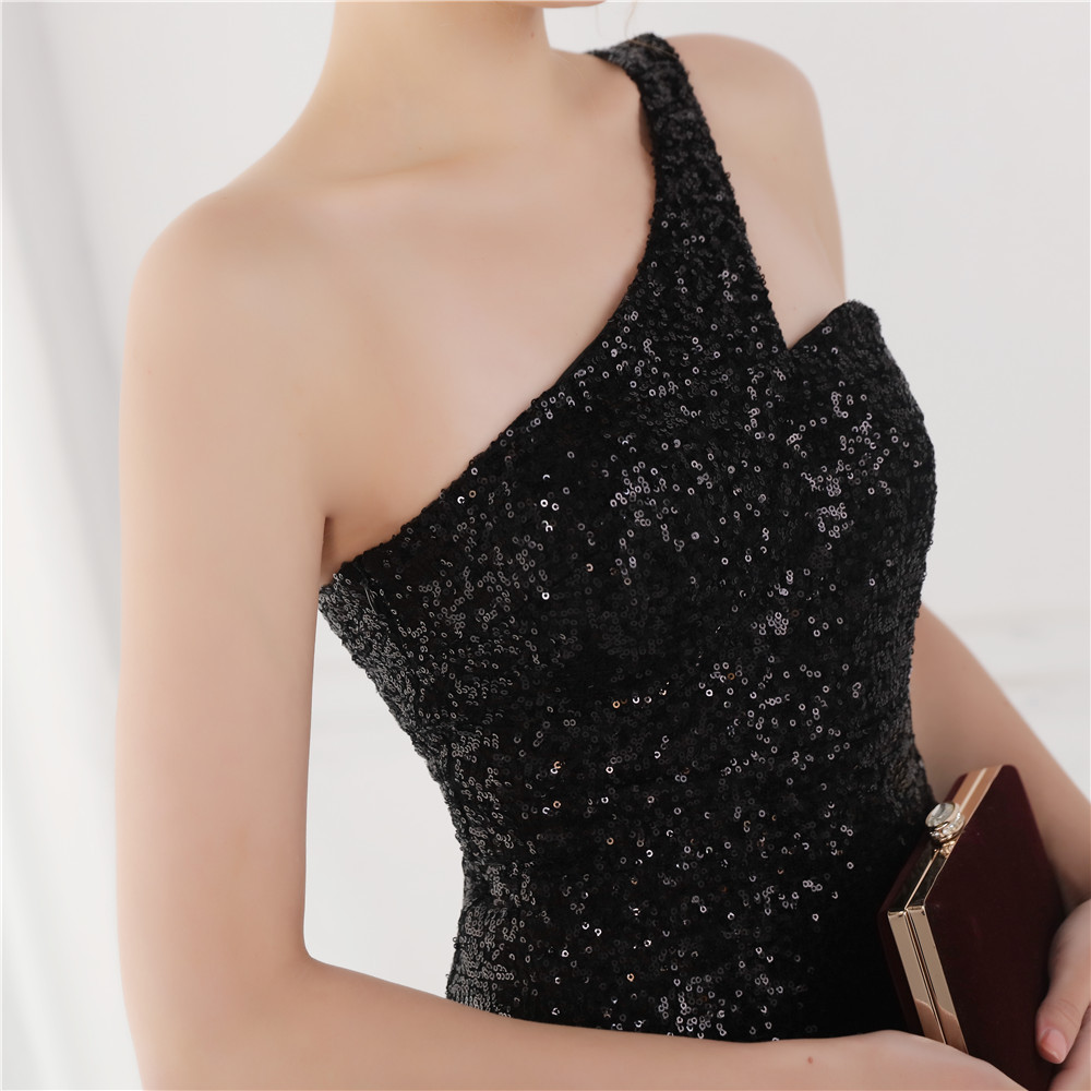 Ladies sequins sexy formal dress party host long evening dress