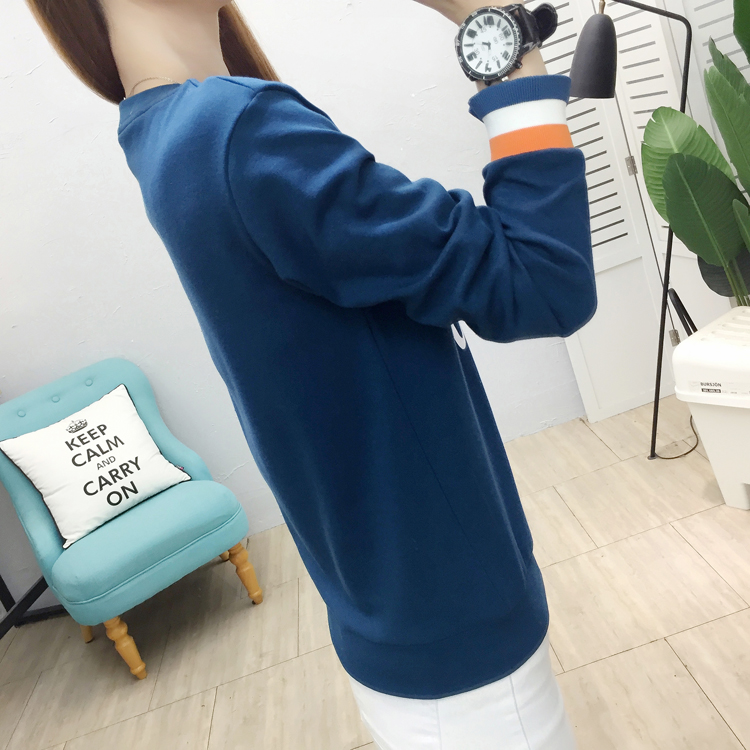 Letters large yard hoodie round neck T-shirt for women
