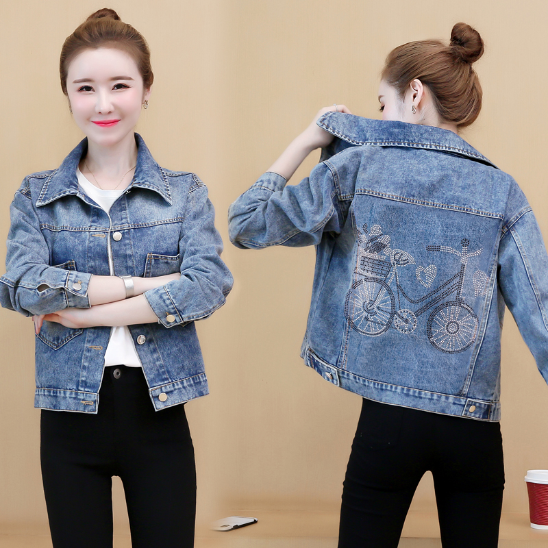 Korean style denim short tops loose Casual jacket