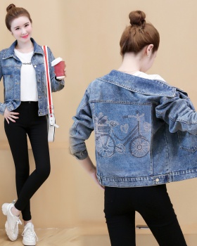 Korean style denim short tops loose Casual jacket