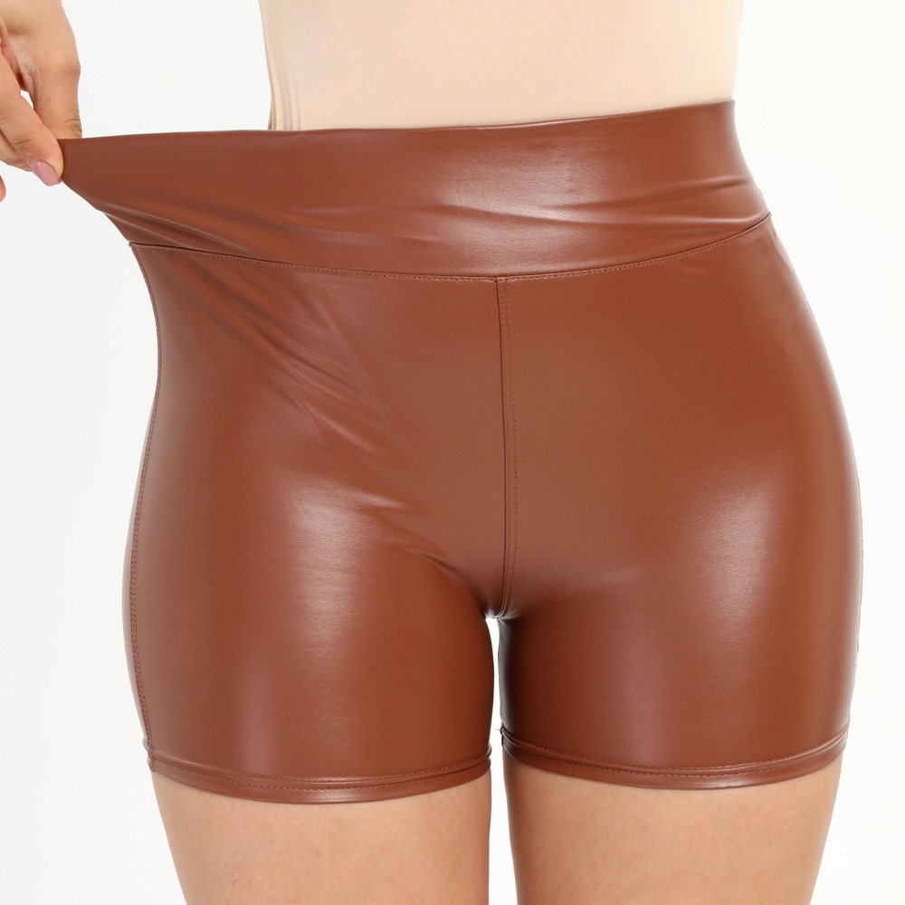Nightclub sweatpants Casual leather short pants for women