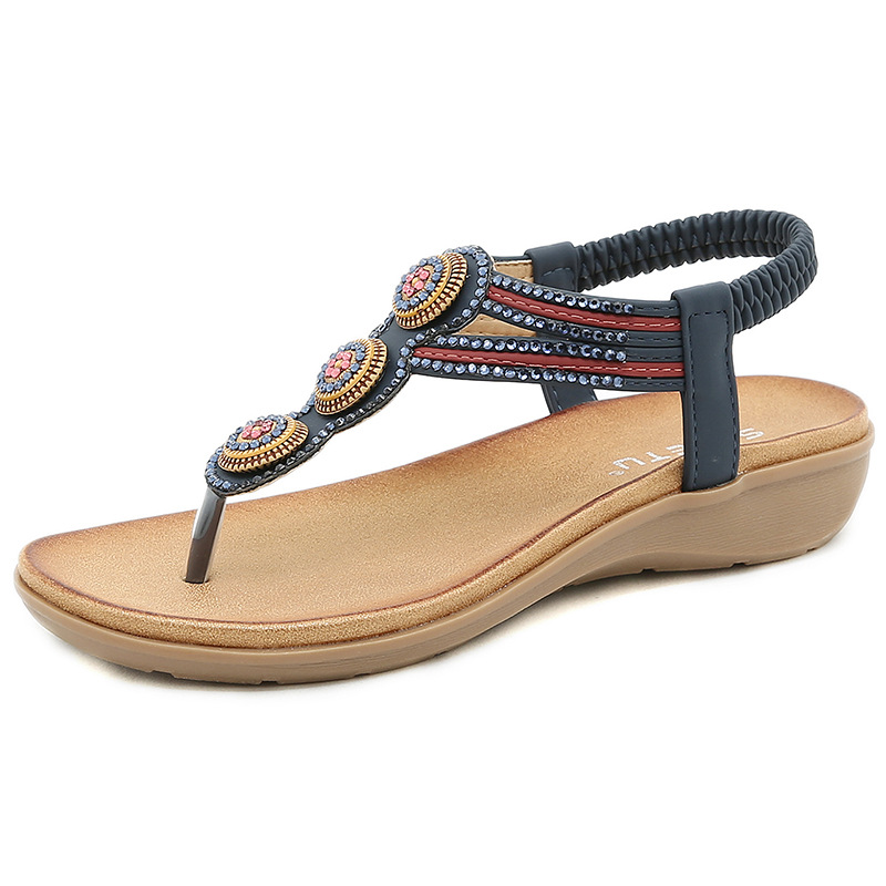 Beads retro shoes cozy sandals for women
