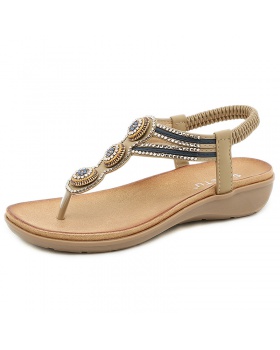 Beads retro shoes cozy sandals for women