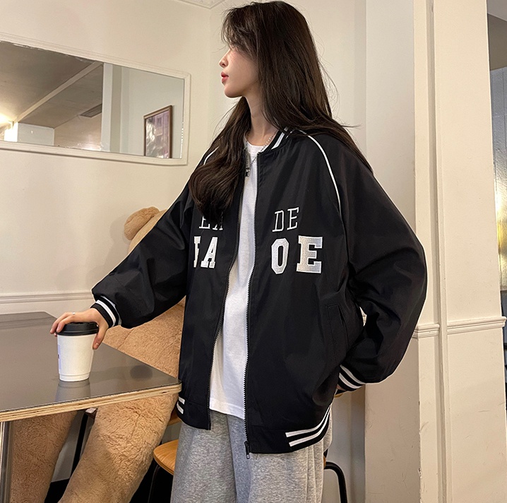Retro student coat loose spring tops for women