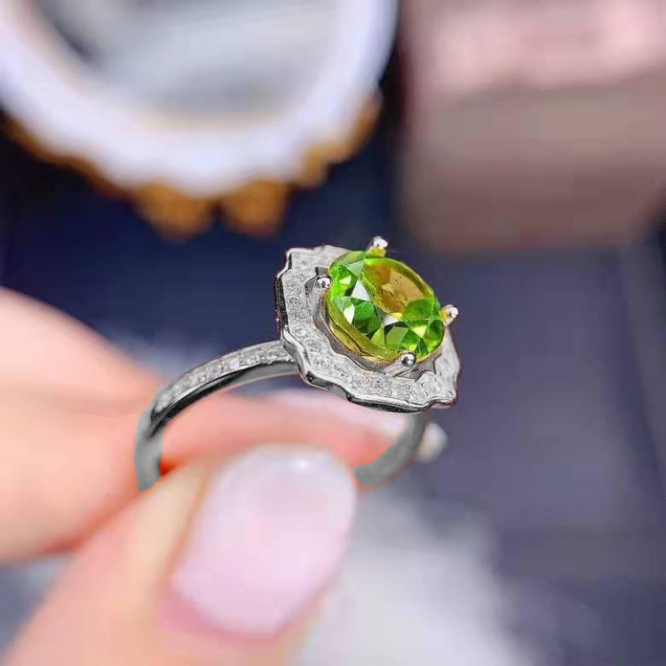 Opening adjustable white imitation of natural ring for women