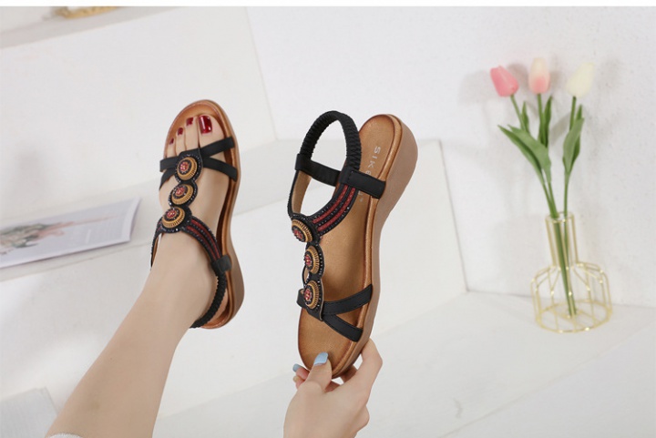 Elastic band Bohemian style Casual sandals for women