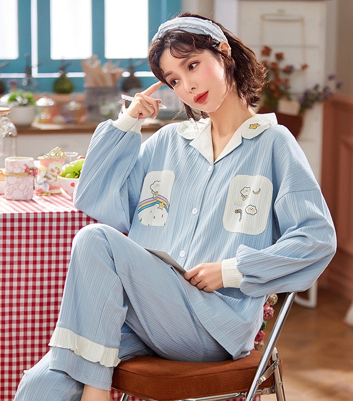 Pure homewear cardigan spring nursing clothing for women