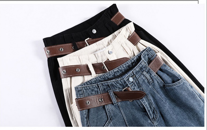 Nine tenths harem carrot pants high waist jeans for women