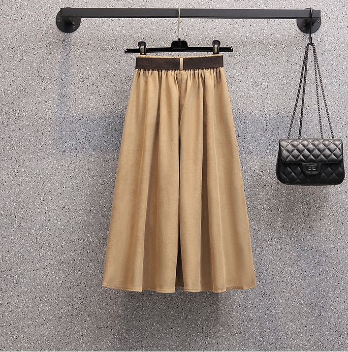 Spring fat sister elastic waist skirt