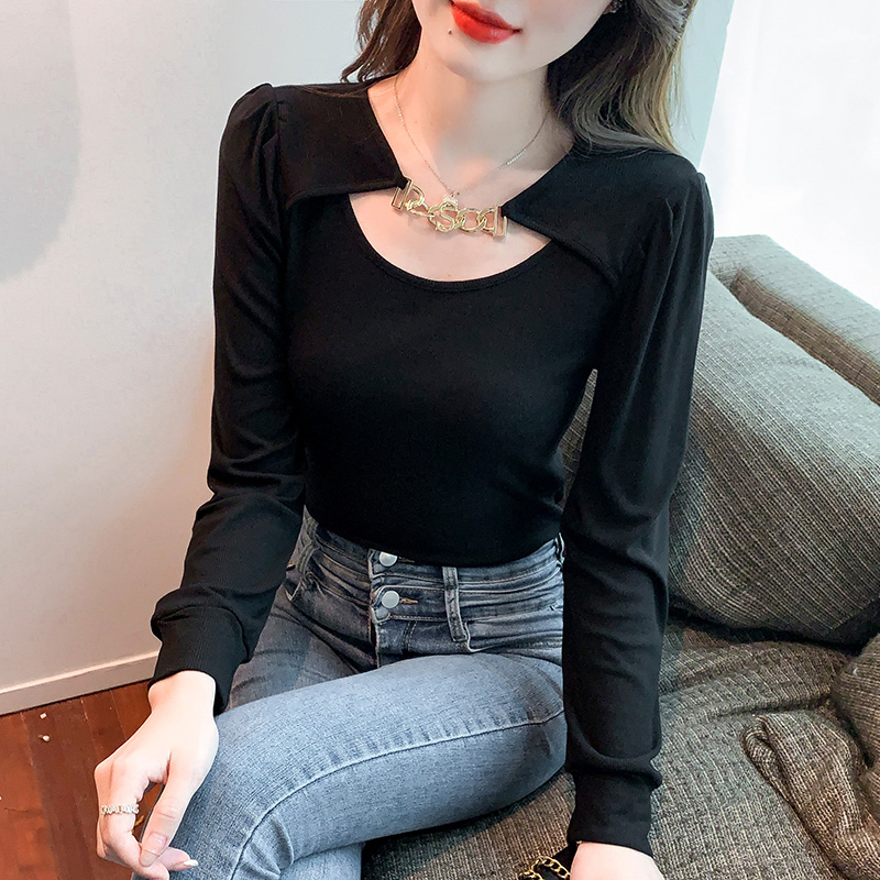 Unique Korean style Western style spring T-shirt for women