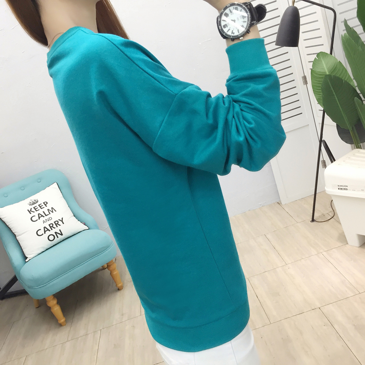 Korean style hoodie long sleeve T-shirt for women
