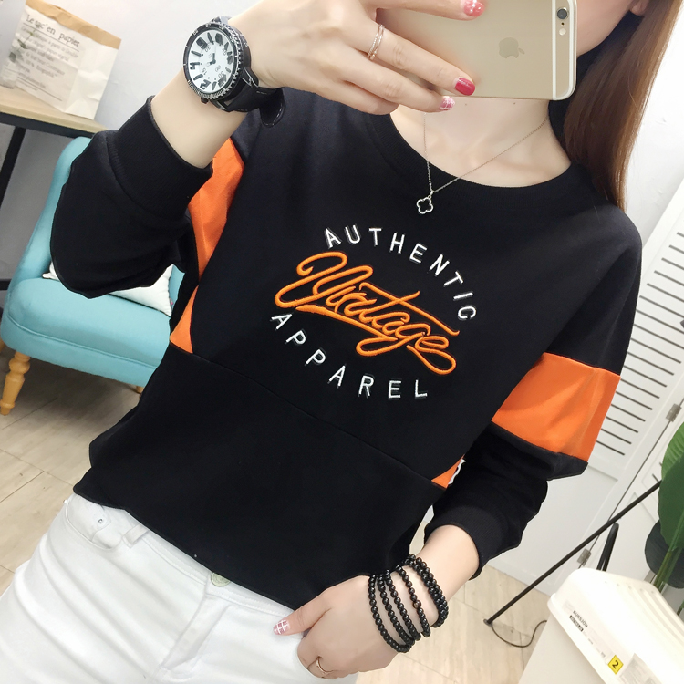 Korean style fashion T-shirt splice bat sleeve tops