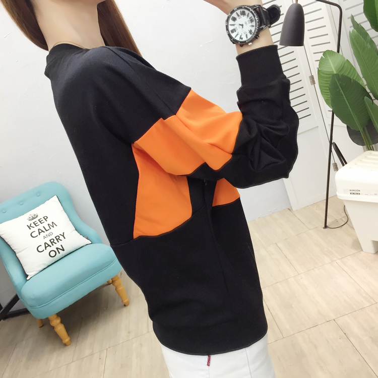 Korean style fashion T-shirt splice bat sleeve tops