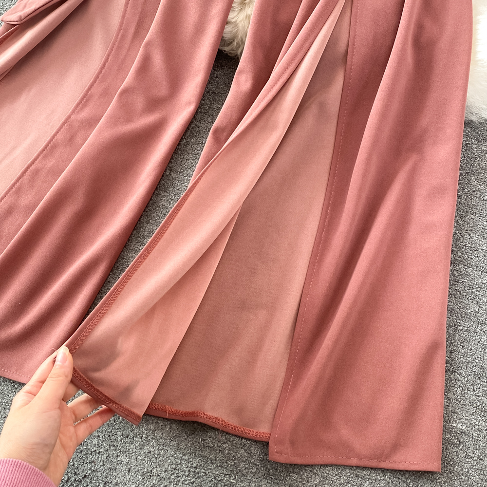Fashion split wide leg pants sling jumpsuit for women