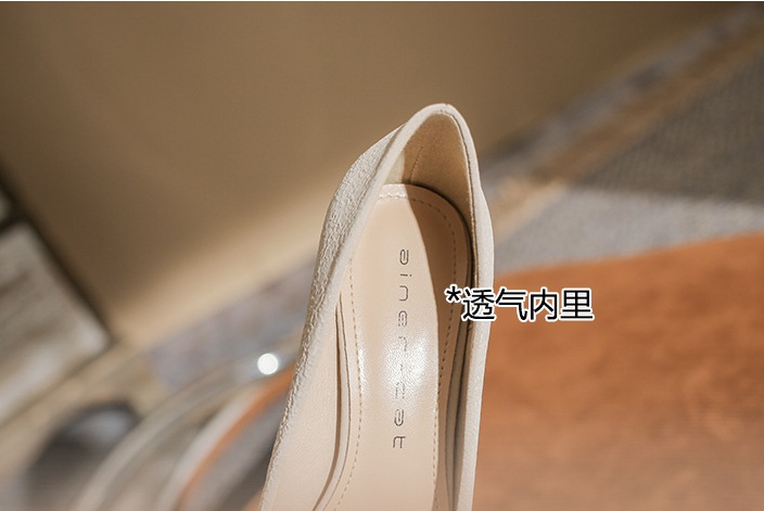 Metal chain shoes pointed European style high-heeled shoes